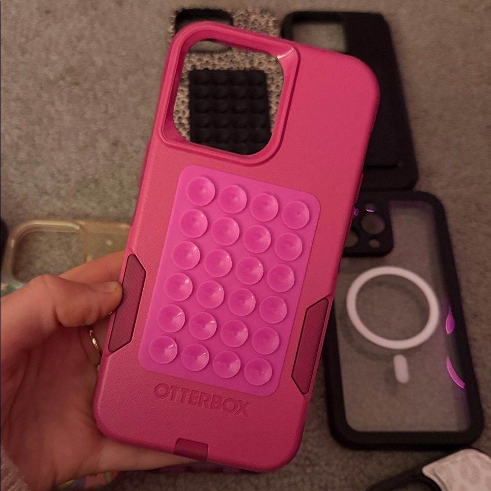 OtterBox Vibrant Pink Phone Case with Bubble Grip